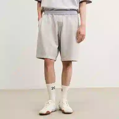 速写 夏季直筒宽松做旧水洗复古街头休闲短裤 男款