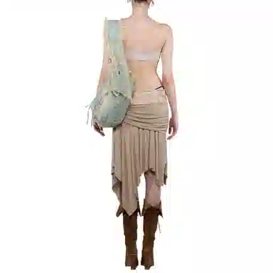 SCULPTOR Beaded Jersey Skirt Beige