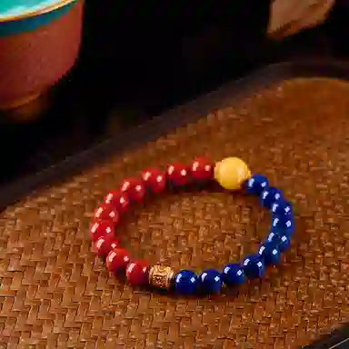 琳琯瑛 新中式国风小众设计高级感轻奢气质撞色 青金石 蜜蜡 南红 手串 女款