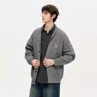 PSO Brand V-Neck Cardigan