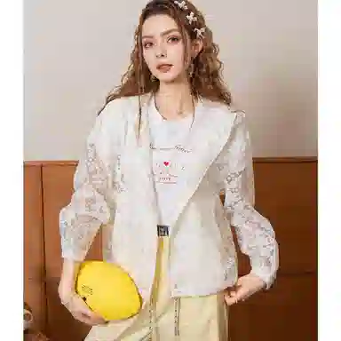 法文箱子 夏季女式开衫截短外套 女款