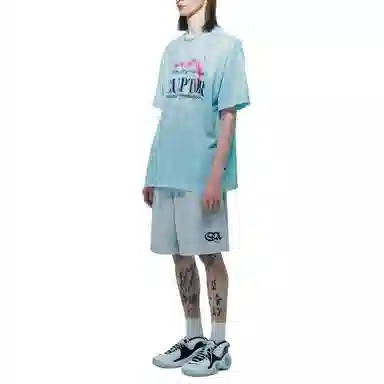 SCULPTOR Souvenir Mesh Tee Baby Blue T