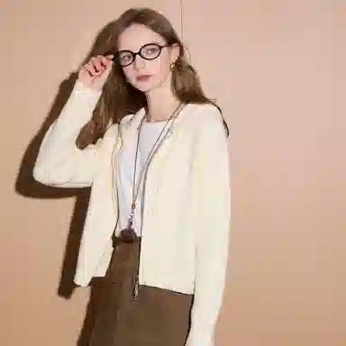 3COLOUR Miu Series Hoodie Cardigan