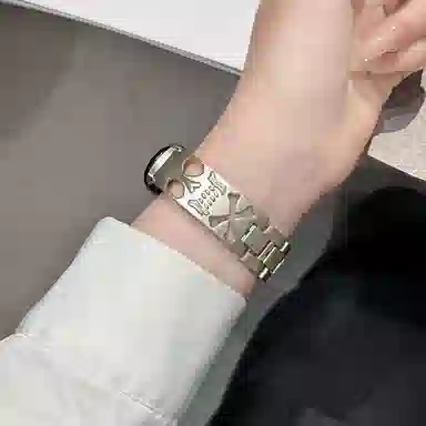 卫欣 表带 小米红米适用 金属材质 骷髅头透气表带男女通用
