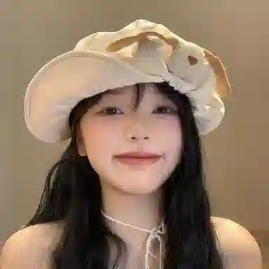 恩僾德 日系小狗翻檐云朵高颜值小众百搭复古显脸小 涤纶 贝雷帽 男女同款情侣款