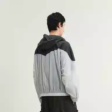 速写 宽松轻薄长袖连帽夹克外套 男款