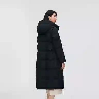波司登 鹅绒连帽长款厚款纯色羽绒服 女款