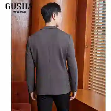 古鲨 商务简约老钱风休闲长袖西装 男款