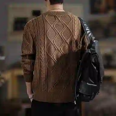 遨宇 美式复古高端潮牌中性风休闲户外针织衫 男女同款