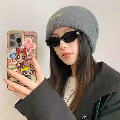 恩僾德 大头围防寒保暖登山针织高颜值小众冷帽堆堆帽户外显脸小护耳滑雪 聚酯纤维 绒线帽 男女同款情侣款