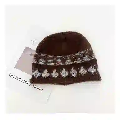 恩僾德 百搭高颜值显脸小时尚保暖氛围感 聚酯纤维 绒线帽 男女同款情侣款