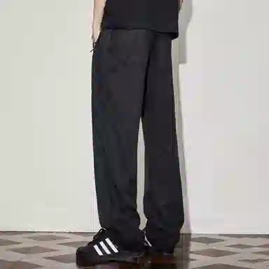 童先森 高街青少年纯色中腰时尚百搭简约直筒宽松长裤休闲裤 男款