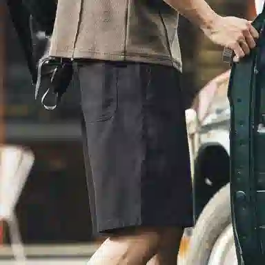 格蓝鹿 高街宽松中性穿搭通勤百搭耐磨五分中裤美式潮流小香风帅气个性休闲短裤 男女同款