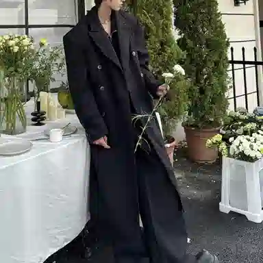 DESATURATE Deconstructed Wool Coat