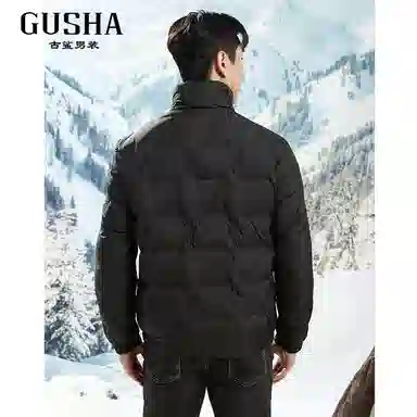 古鲨 潮流立领商务高端外套羽绒服 男款