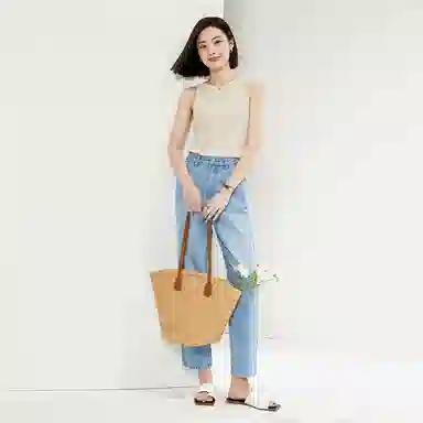 佐丹奴 纯色修身圆领舒适休闲无袖背心 女款