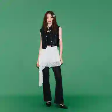 CHUU High Waist A-Line Skirt White