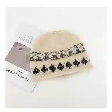 恩僾德 百搭高颜值显脸小时尚保暖氛围感 聚酯纤维 绒线帽 男女同款情侣款