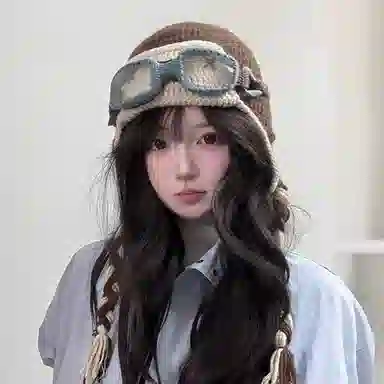 恩僾德 日系可爱针织小众高颜值显脸小保暖骑车小众百搭护耳潮流 聚酯纤维 雷锋帽 男女同款情侣款