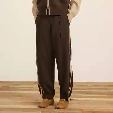 速写 宽松侧边织带运动束脚休闲裤 男