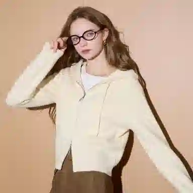 3COLOUR Miu Series Hoodie Cardigan