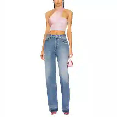 SUPERDOWN Gea Asymmetrical Crop Top