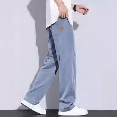 童先森 薄款直筒宽松潮牌阔腿长裤子休闲裤 男款