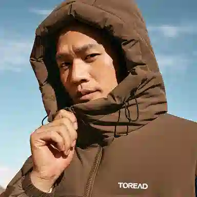 探路者 简约潮流时尚户外运动百搭面包羽绒服 男款
