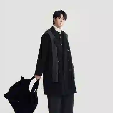 HERBEL Classic Double-Breasted Wool Coat