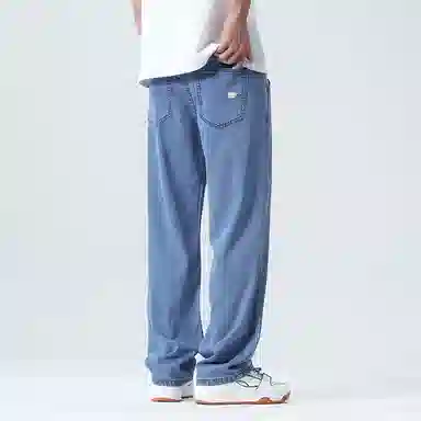 金盾 夏季阔腿宽松长裤牛仔裤 男款