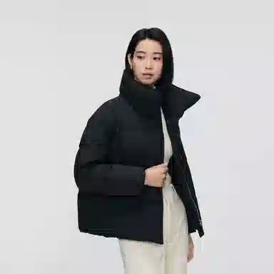 波司登 鹅绒立领短款厚款纯色面包服羽绒服 女款