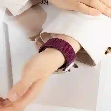 老佳 苹果适用 手表表带 尼龙材质 魔术贴尼龙回环表带男女通用