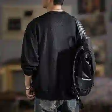 遨宇 美式休闲复古经典森系风简约百搭户外潮牌设计感上衣卫衣 男款