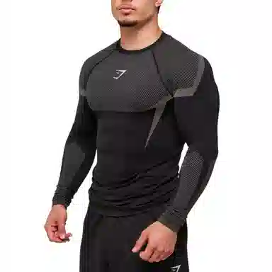 GYMSHARK Onyx 5.0 Long Sleeve Tee
