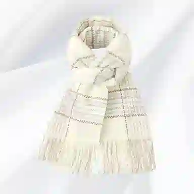 恩僾德 减龄格子 高颜值韩版百搭日系高级感保暖 聚酯纤维 绒线围巾 男女同款情侣款