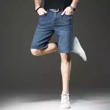贵色 夏季 高端薄款直筒中裤潮流牛仔短裤 男女同款