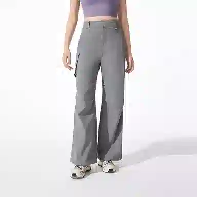 波司登 纯色机能风口袋工装微喇休闲裤 女款