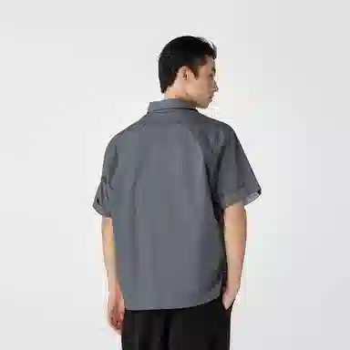 速写 人像印花宽松工装短袖衬衫 男女同款