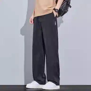 Tongxiansen Loose Straight Mid-Rise Pants