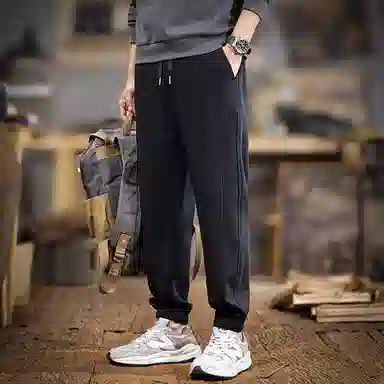 遨宇 美式复古经典宽松束脚运动百搭户外休闲裤 男款