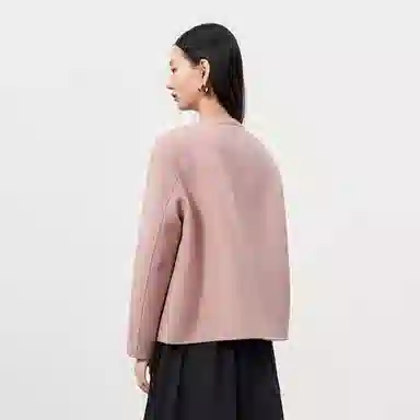 太平鸟 新中式短款双面呢小个子毛呢大衣 女款