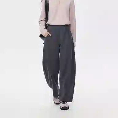 佐丹奴 破骨松紧腰针织阔腿长裤休闲裤 女款