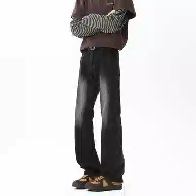 宝米卡 美式高街直筒牛仔裤 男女同款