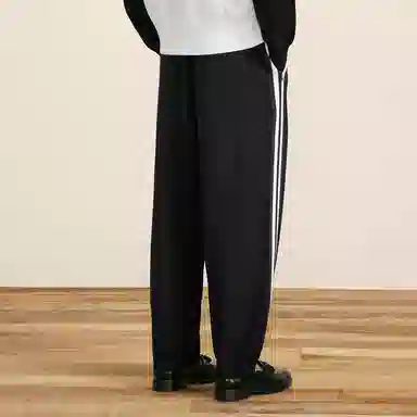 速写 宽松侧边织带运动束脚休闲裤 男