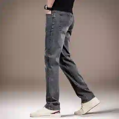 贵色 高街直筒时尚百搭休闲复古水洗做旧修身中腰显瘦牛仔裤 男女同款