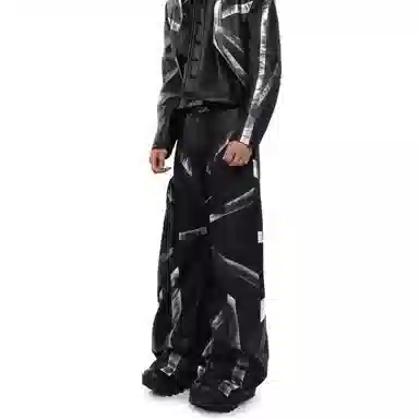 START EXCEED END Matte Multi-Pocket Wide-Leg Leather Pants