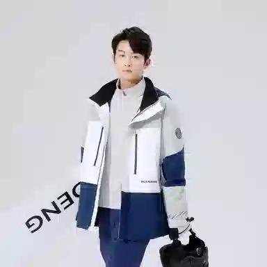 波司登 运动户外滑雪防风防水透气撞色连帽羽绒服 男女同款
