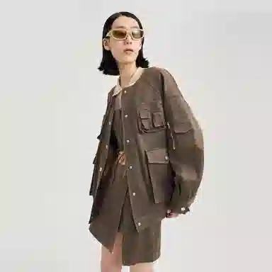 Lost in Echo Retro Cropped Jacket