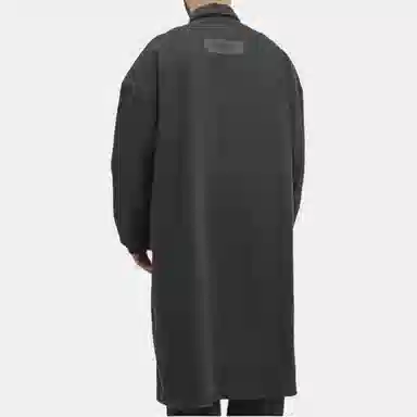 Fear of God Essentials Car Coat Overdye Black Denim