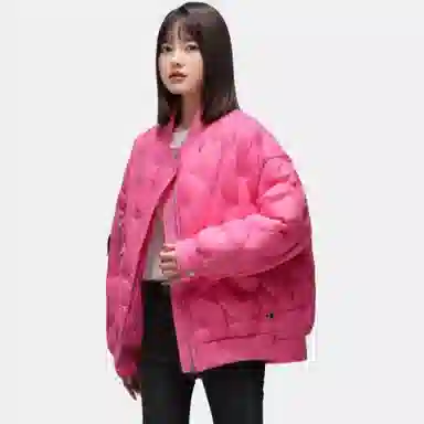 鸭鸭 立领保暖宽松长袖羽绒服 女款